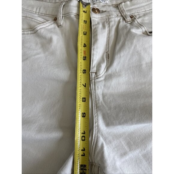 Nicole Miller Soho High Rise Ankle Skinny Jeans Size 14 Beige Cotton Blend - Picture 6 of 9